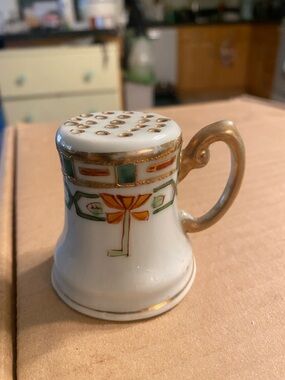 Antique 1900s Nippon Sugar shaker Hat Pin Holder
